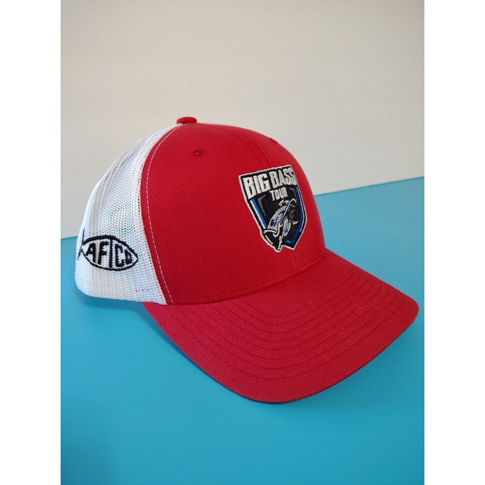 Aftco American Fishing Tackl Co Big Bass Tour Trucker Hat Snapback Mesh Cap Mens